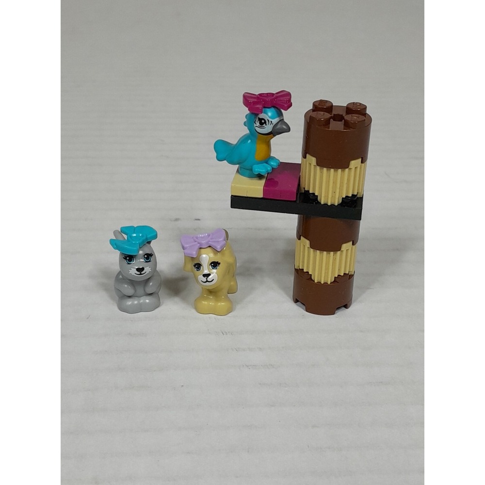Lego Friends Animal Minifigure Lot 3 Pcs Bunny Puppy Dog Parrot Bird